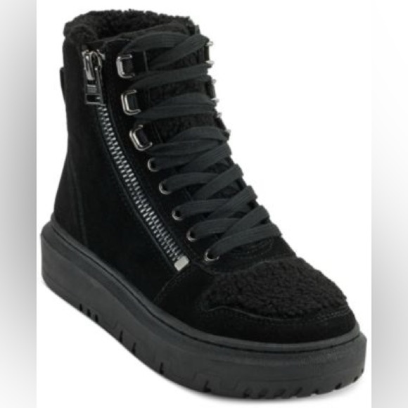 DKNY MIRI- HIGH TOP LACE-UP ZIPPER SNEAKERS - Picture 5 of 14